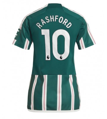 Lacne Ženy Futbalové dres Manchester United Marcus Rashford #10 2023-24 Krátky Rukáv - Preč